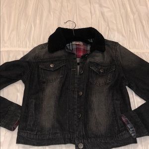 black jean jacket